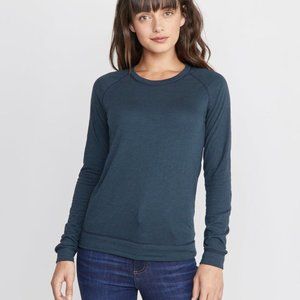 Marine Layer Reversible Raglan in Pine Grove/Navy Long Sleeve Comfy Shirt